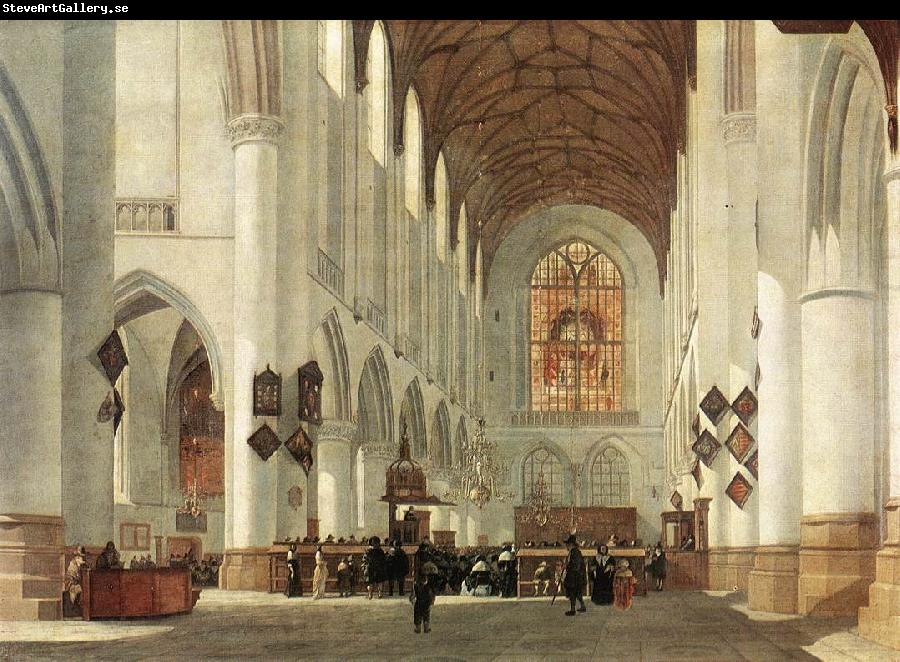 BERCKHEYDE, Job Adriaensz Interior of the St Bavo Church at Haarlem fs